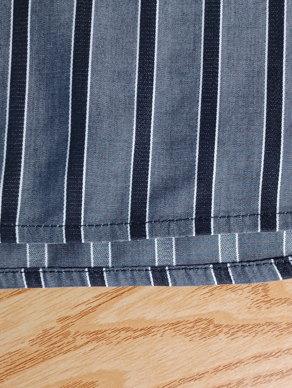 Foxcroft Black & Gray Business / Casual Vertical Stripe Women's Button-Up Shirt - Picture 8 of 16